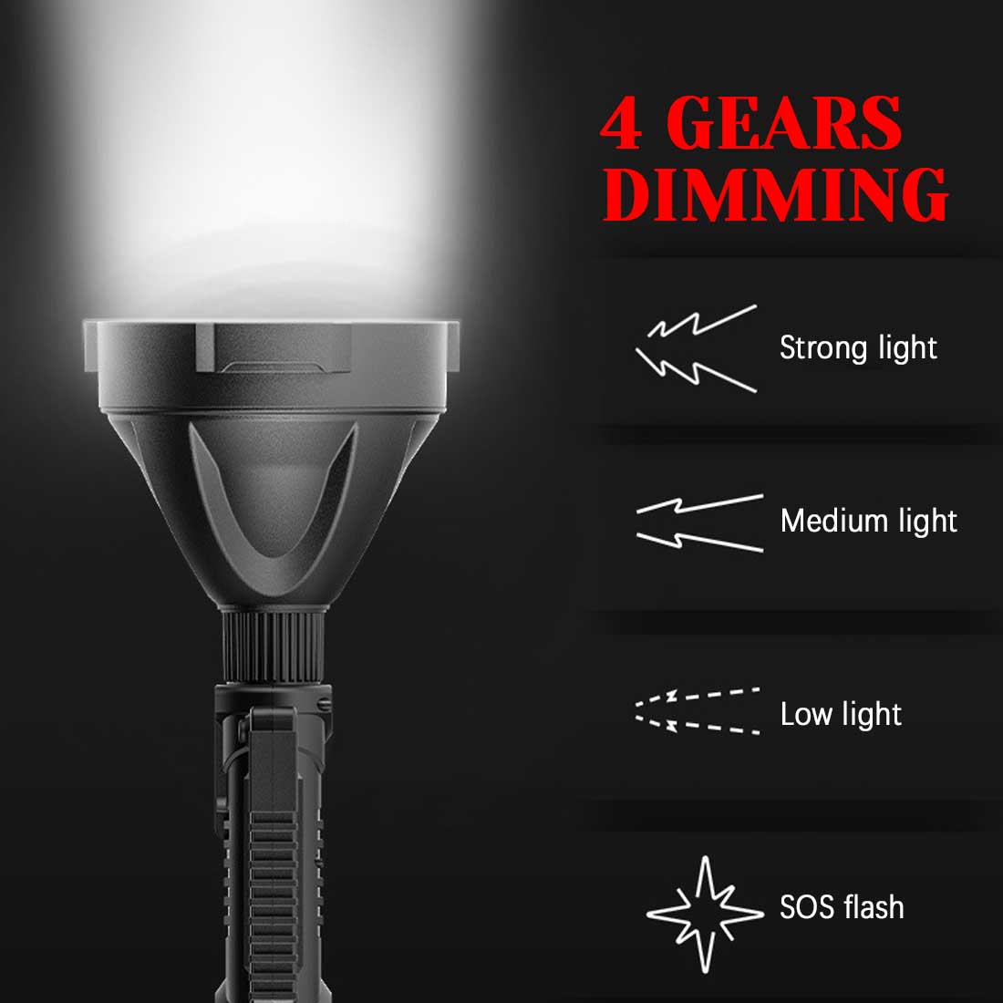 ⏰Promoción último día 49% DE DESCUENTO-Linterna de mano recargable Spotlight gothems1