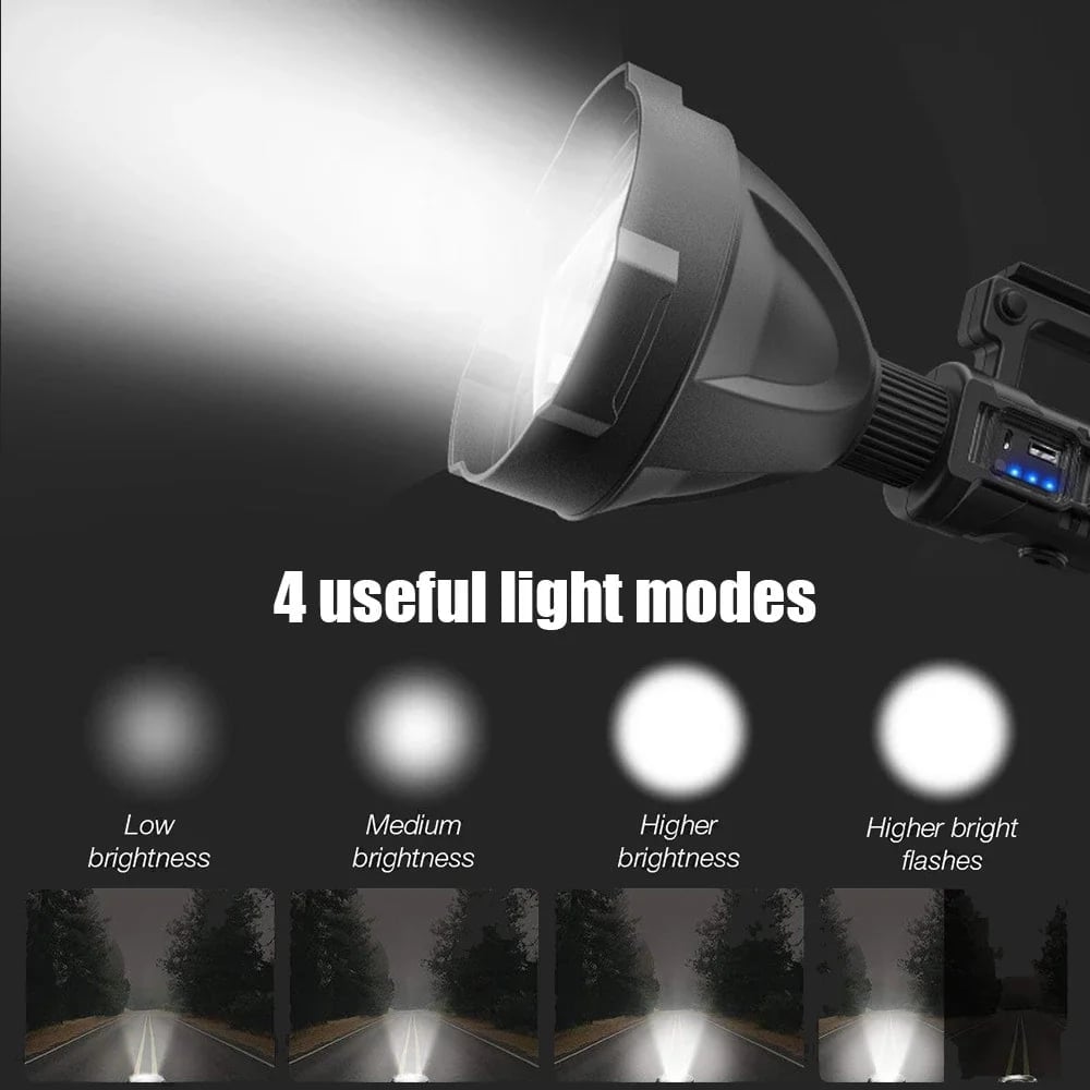 ⏰Promoción último día 49% DE DESCUENTO-Linterna de mano recargable Spotlight gothems1