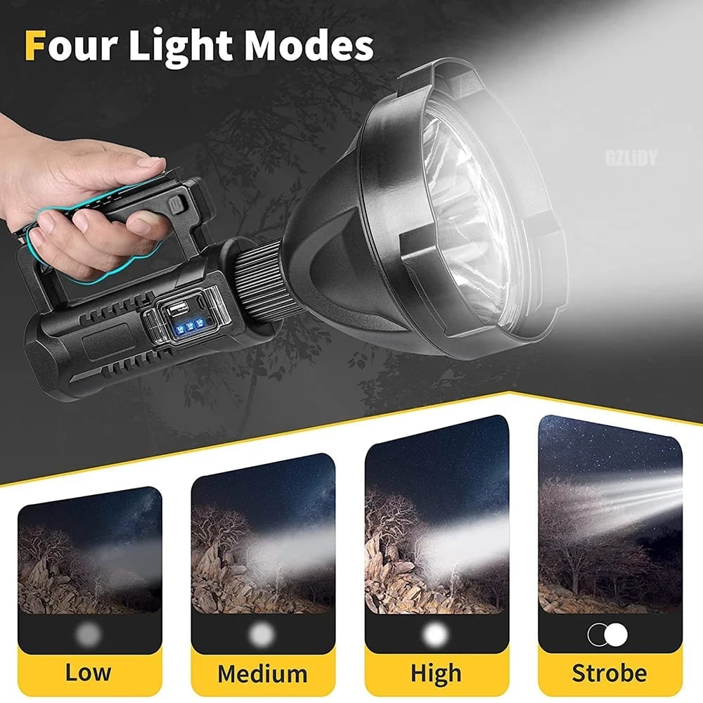 ⏰Promoción último día 49% DE DESCUENTO-Linterna de mano recargable Spotlight gothems1