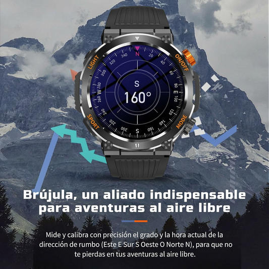 ⌚🔥 ¡57% OFF por Tiempo Limitado! Smartwatch Deportivo y para Exteriores Resistente al Agua – Ideal para Aventura y Ejercicio 💪🌧️