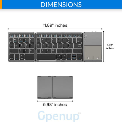 Teclado inalámbrico Bluetooth plegable para teléfono