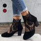 Tacones altos de encaje elegantes para mujer en verano