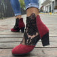 Tacones altos de encaje elegantes para mujer en verano