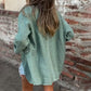 🌸Ofertas de Primavera🌸Blazer Abierto de Algodón y Lino para Mujer