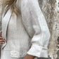 🌸Ofertas de Primavera🌸Blazer Abierto de Algodón y Lino para Mujer
