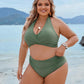 👙 Trajes de baño con control de abdomen Modestos conjuntos de bikini de cintura alta