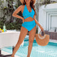 👙 Trajes de baño con control de abdomen Modestos conjuntos de bikini de cintura alta