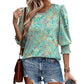 🌞Verano Hot Sale 49% OFF - Blusas informales de manga 3/4 con puños fruncidos para mujer