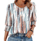 🌞Verano Hot Sale 49% OFF - Blusas informales de manga 3/4 con puños fruncidos para mujer