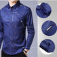 Camisa fina sin planchado para hombre