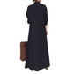 🔥Oferta de último día 49%🔥Vestido largo de manga larga de color sólido, sencillo y holgado