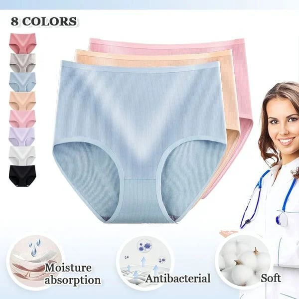 🔥ÚLTIMO DÍA DE REBAJAS 49% DE DESCUENTO🔥Ropa interior higroscópica antibacteriana de cintura alta para mujer