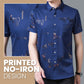Camisa de hombre estampada de manga corta en seda hielo gothems1