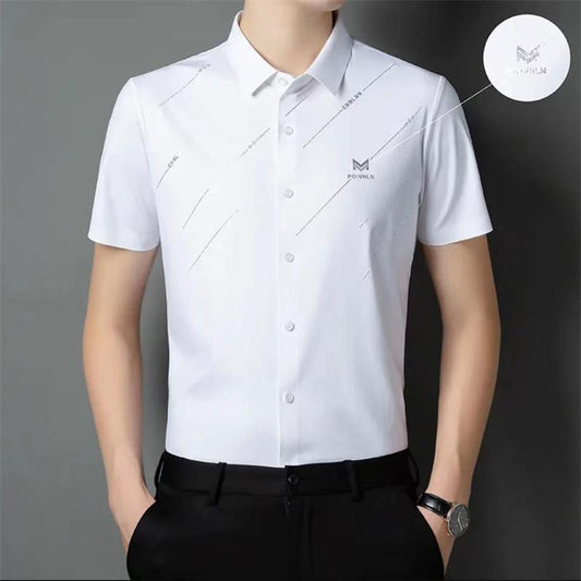 👔Camisa antiarrugas de seda helada para hombre🚛Envío gratuito para 2 piezas.