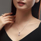 Regalo perfecto: collar de piedra de gota de agua con corazón centelleante delgadant