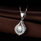 Regalo perfecto: collar de piedra de gota de agua con corazón centelleante delgadant