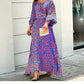 Conjunto de vestido largo con mangas con aberturas en espiral gothems1