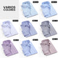Camisas de Manga Larga con Botón de Rayas de Algodón para Hombre clearallz