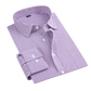 Camisas de Manga Larga con Botón de Rayas de Algodón para Hombre clearallz