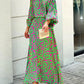 Conjunto de vestido largo con mangas con aberturas en espiral gothems1