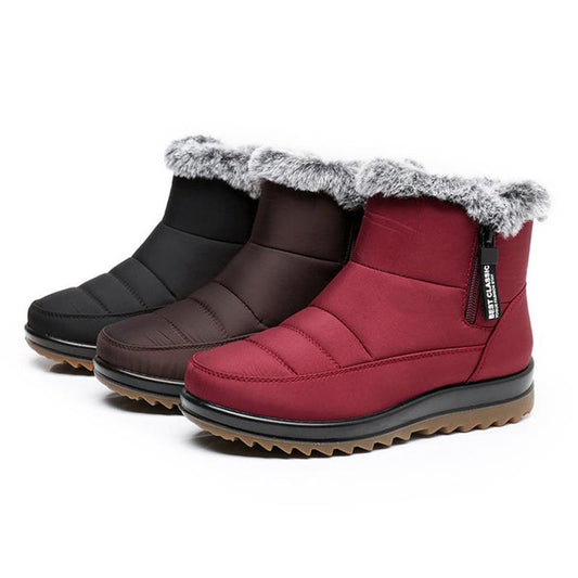 Botas de algodón cálidas e impermeables de invierno para mujer